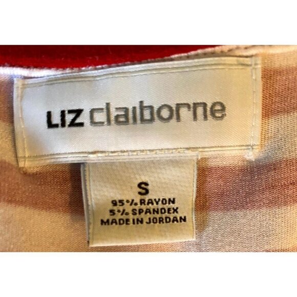 Liz Claiborne Red White Stripe Sheath Dress Women' - Picture 6 of 7